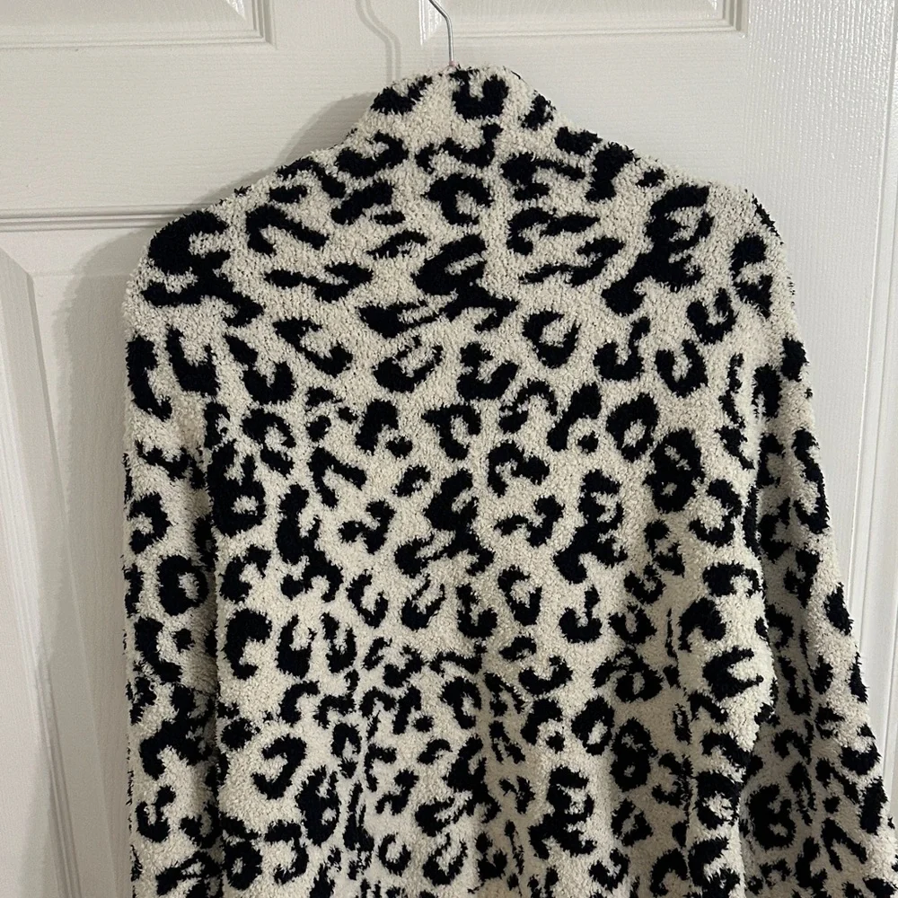 UGG Cream and Black Animal Print Turtleneck Sweater - Picture 7 of 9